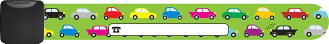 Zaļa aproce ar auto puikām